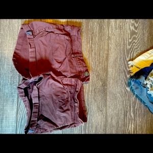 Burgundy Jean shorts-soft